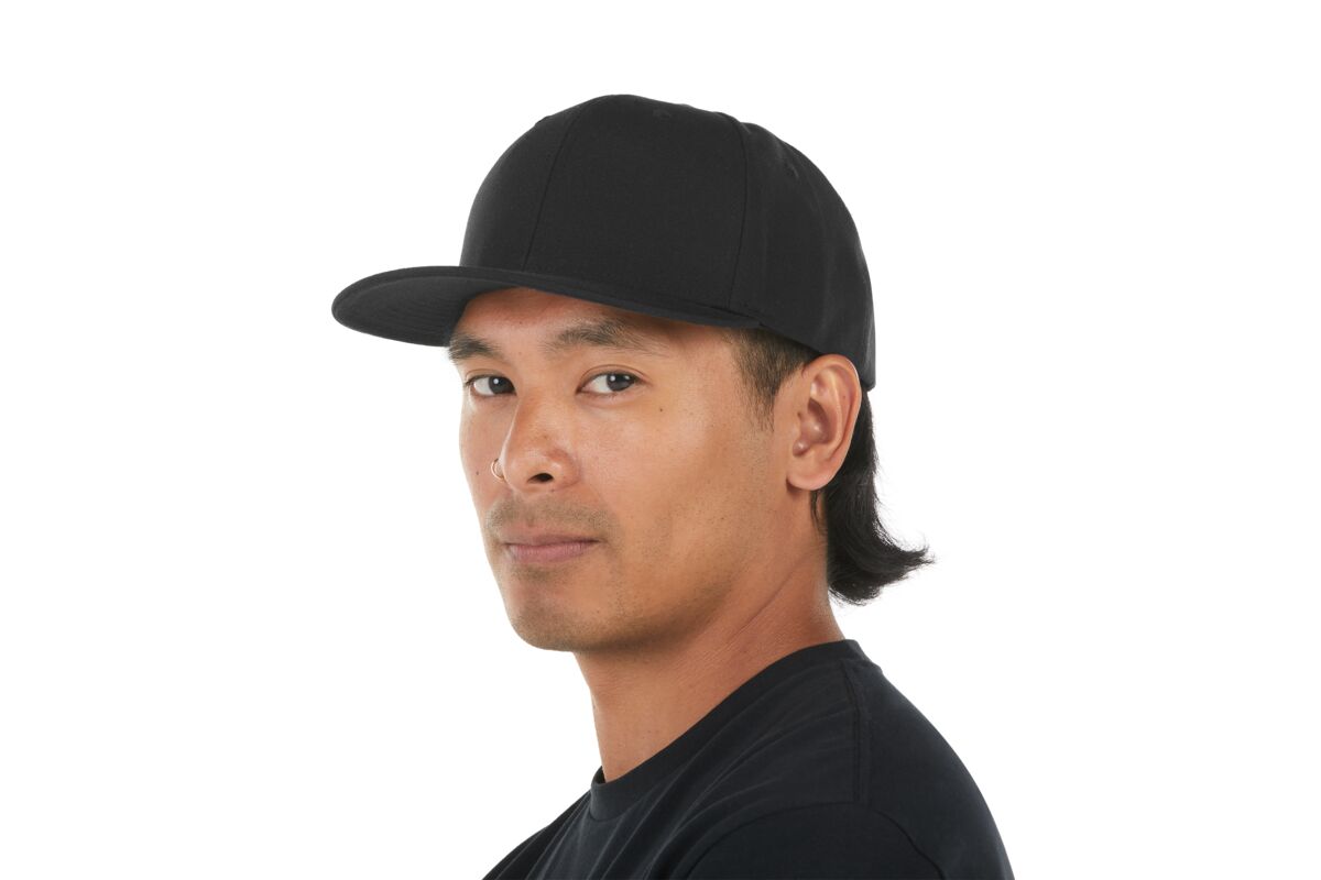 recycled-poly-classic-6-panel-hat-p3 WebPDP-HAT001002_Recycled_Poly_Classic_6Panel_Hat_Black_Studio_Harper_Studios_0723_Side_3__HAT001002OS.jpg