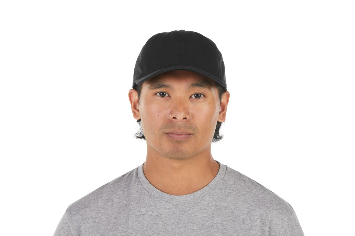 recycled-poly-dad-hat-y6 WebPDP-HAT004002_Recycled_Poly_Dad_Hat_Black_Studio_Harper_Studios_0723_Front__HAT004002OS.jpg